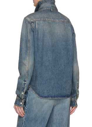 Back View - Click To Enlarge - LOEWE - Bow Medium Wash Denim Shirt