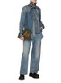 Figure View - Click To Enlarge - LOEWE - Bow Medium Wash Denim Shirt