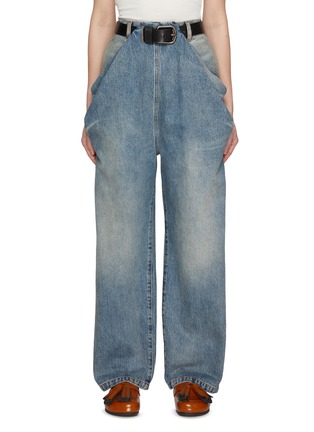 Main View - Click To Enlarge - LOEWE - Draped Light Wash Jeans