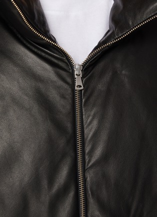  - NOUR HAMMOUR - Ruby Zip Up Leather Puffer Jacket