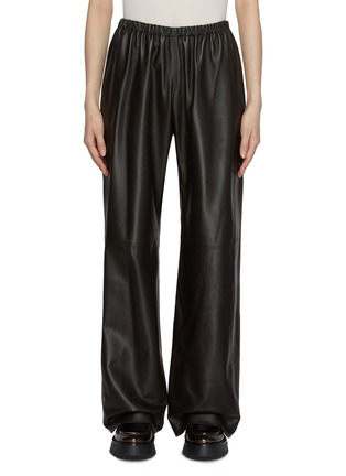 Main View - Click To Enlarge - NOUR HAMMOUR - Olan Elasticated Waist Leather Pants