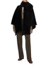 Figure View - Click To Enlarge - NOUR HAMMOUR - Varada Reversible Scarf Lamb Fur Cape