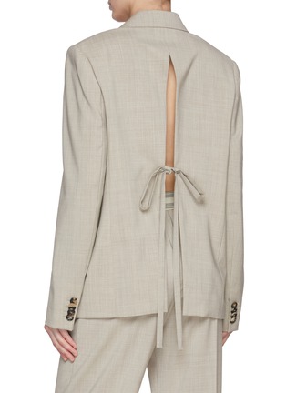 Back View - Click To Enlarge - LOEWE - Tie Back Tailored Wool Jacket