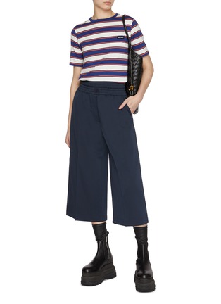 Figure View - Click To Enlarge - LOEWE - Elasticated Waist Cropped Trousers