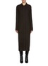 Main View - Click To Enlarge - LE KASHA - Collared Ribbed Cashmere Knit Maxi Dress