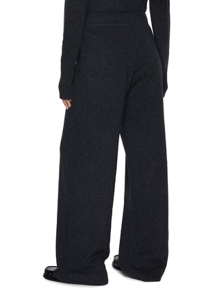 Back View - Click To Enlarge - LE KASHA - Drawstring Wide Leg Cashmere Trousers