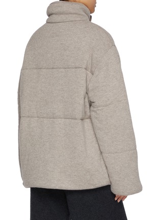 Back View - Click To Enlarge - LE KASHA - Oversized High Neck Cashmere Puffer Jacket