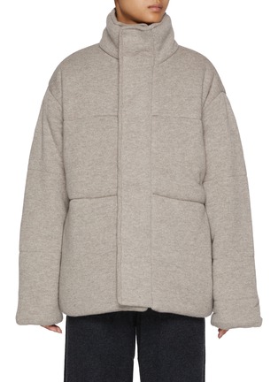 Main View - Click To Enlarge - LE KASHA - Oversized High Neck Cashmere Puffer Jacket