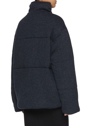 Back View - Click To Enlarge - LE KASHA - Oversized High Neck Cashmere Puffer Jacket