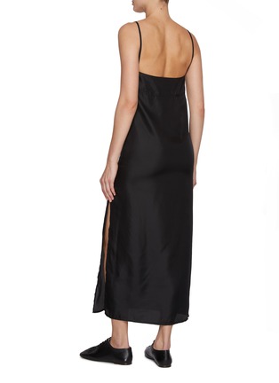 Back View - Click To Enlarge - LE KASHA - Sweetheart Neckline Slik Maxi Dress