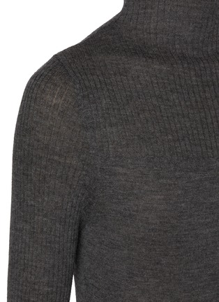  - LE KASHA - High Neck Ribbed Cashmere Knit Top