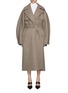 Front View - Click To Enlarge - ALAÏA - Belted Round Sleeve Trench Coat