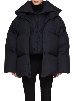 Main View - Click To Enlarge - ALAÏA - Frill Scarf Puffer Jacket