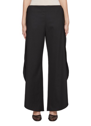 Front View - Click To Enlarge - ALAÏA - Slit Side Wool Blend Pants