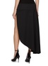 Back View - Click To Enlarge - ALAÏA - Asymmetric Drape Wool Knit Skirt