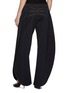 Back View - Click To Enlarge - ALAÏA - Rounded Dark Wash Wool Denim Jeans