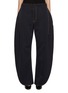 Main View - Click To Enlarge - ALAÏA - Rounded Dark Wash Wool Denim Jeans