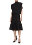 Figure View - Click To Enlarge - ALAÏA - Cap Sleeve Slashed Light Wool Bodysuit