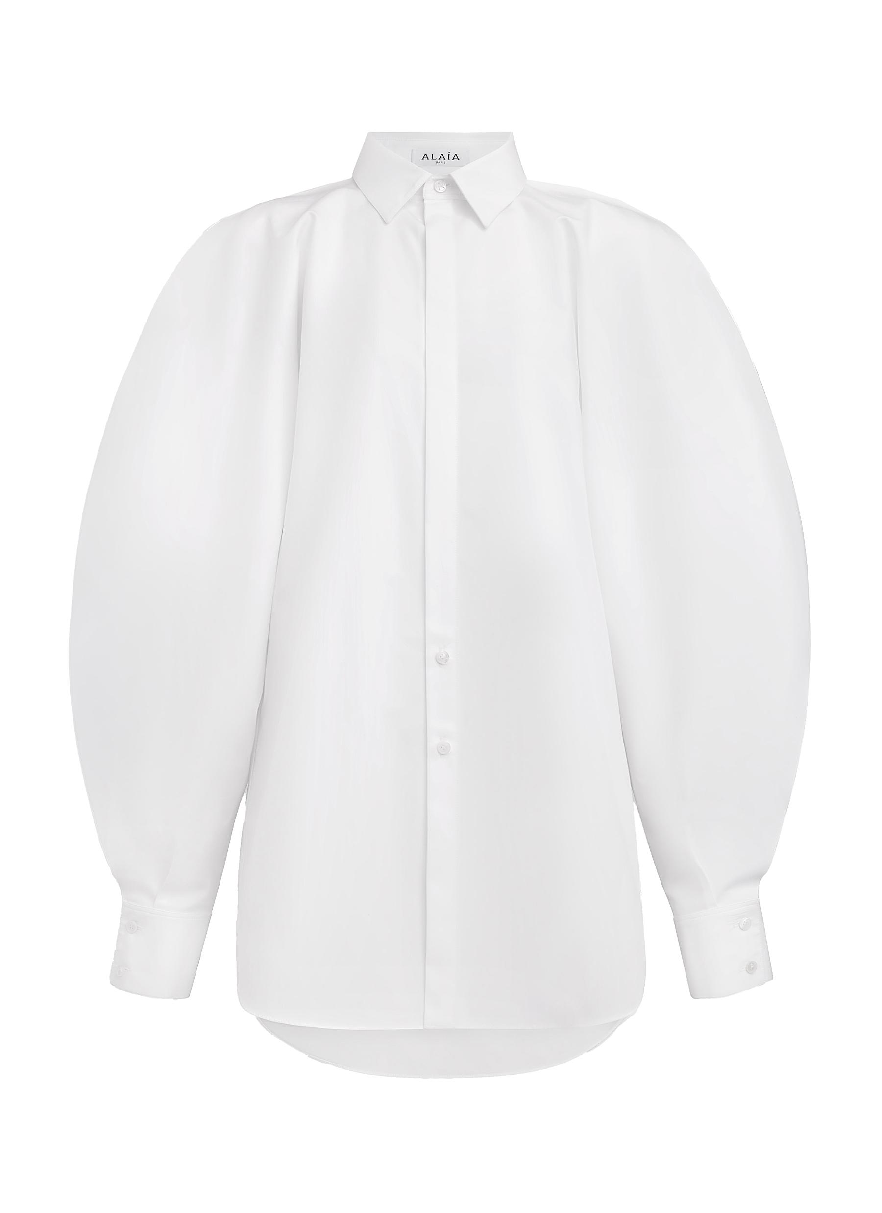 ALAÏA | Balloon Sleeve Cotton Poplin Shirt | Women | Lane