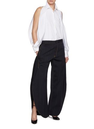 Figure View - Click To Enlarge - ALAÏA - Balloon Sleeve Cotton Poplin Shirt