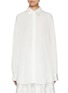 Main View - Click To Enlarge - EUNOIA - Oversized Sleeve Pleat Cotton Blend Shirt