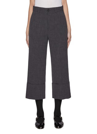 Main View - Click To Enlarge - EUNOIA - Cuffed Cropped Wide Leg Pants