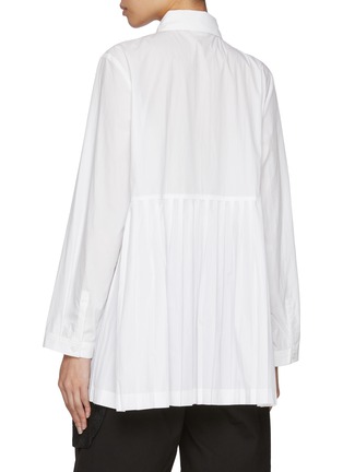 Back View - Click To Enlarge - EUNOIA - Half Pleat Cotton Shirt