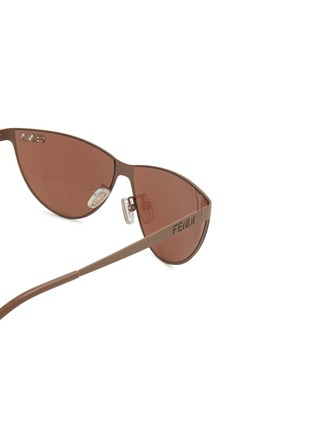 Detail View - Click To Enlarge - FENDI - Metal Cat Eye Sunglasses