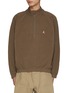 Main View - Click To Enlarge - ROA - Stand Collar Half Zip Heave Cotton Sweater