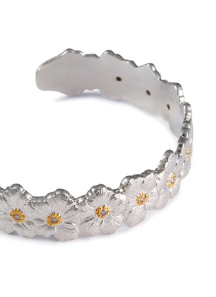 Detail View - Click To Enlarge - BUCCELLATI - Blossoms Silver Diamond Bracelet — Size 170