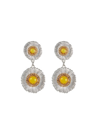 Main View - Click To Enlarge - BUCCELLATI - Blossoms Silver Diamond Agate Earrings