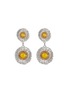 Main View - Click To Enlarge - BUCCELLATI - Blossoms Silver Diamond Agate Earrings