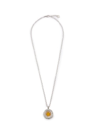 Main View - Click To Enlarge - BUCCELLATI - Blossoms Silver Diamond Agate Pendant