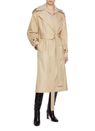 Figure View - Click To Enlarge - SA SU PHI - Belted Cotton Gabardine Trench Coat