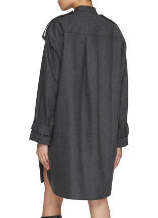 Back View - Click To Enlarge - SA SU PHI - Oversized Flannel Shirt Dress