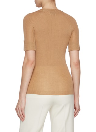 Back View - Click To Enlarge - SA SU PHI - Cuffed Sleeve Cashmere Silk Top