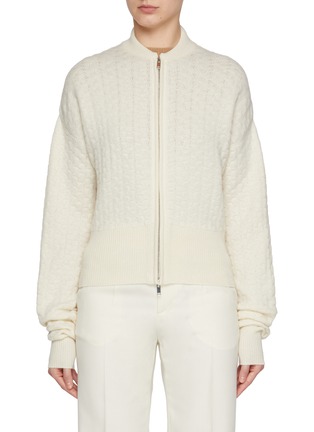 Main View - Click To Enlarge - SA SU PHI - Zip Up Cashmere Cardigan