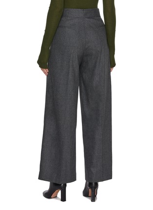 Back View - Click To Enlarge - SA SU PHI - Bogart Pleated Flannel Trousers