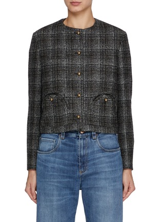 Main View - Click To Enlarge - BLAZÉ MILANO - Lulua Shamo Chequered Bolero Jacket