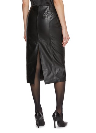 Back View - Click To Enlarge - BLAZÉ MILANO - Vegas Baby Leather Pencil Skirt