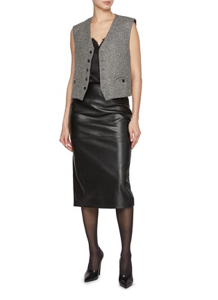 Figure View - Click To Enlarge - BLAZÉ MILANO - Vegas Baby Leather Pencil Skirt