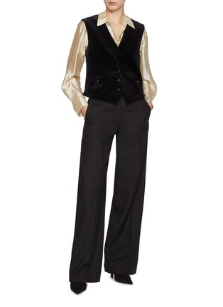 Figure View - Click To Enlarge - BLAZÉ MILANO - Jealousy Feral Cotton Velvet Gilet