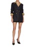 Figure View - Click To Enlarge - BLAZÉ MILANO - Tatiana Double Breasted Chequered Blazer