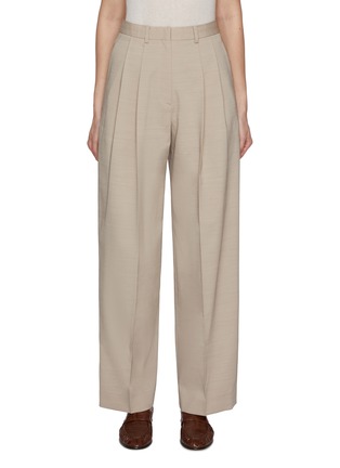 Main View - Click To Enlarge - GIA STUDIOS - Pleated Wool Blend Pants