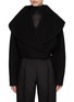 Main View - Click To Enlarge - GIA STUDIOS - Shawl Lapel Cropped Wool Blend Jacket