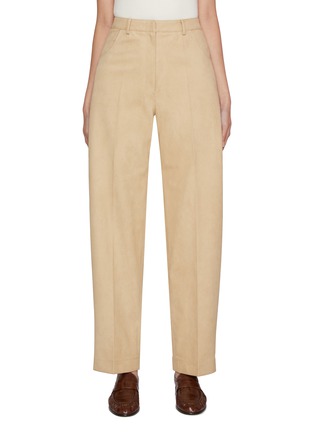 Main View - Click To Enlarge - GIA STUDIOS - Faux Suede Cocoon Trousers