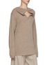 Detail View - Click To Enlarge - GIA STUDIOS - Back Cut-Out Wool Cashmere Sweater