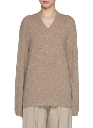 Main View - Click To Enlarge - GIA STUDIOS - Back Cut-Out Wool Cashmere Sweater