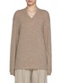 Main View - Click To Enlarge - GIA STUDIOS - Back Cut-Out Wool Cashmere Sweater