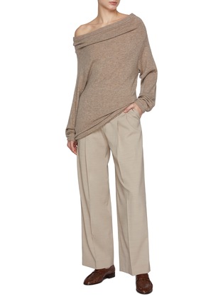 Figure View - Click To Enlarge - GIA STUDIOS - Back Cut-Out Wool Cashmere Sweater